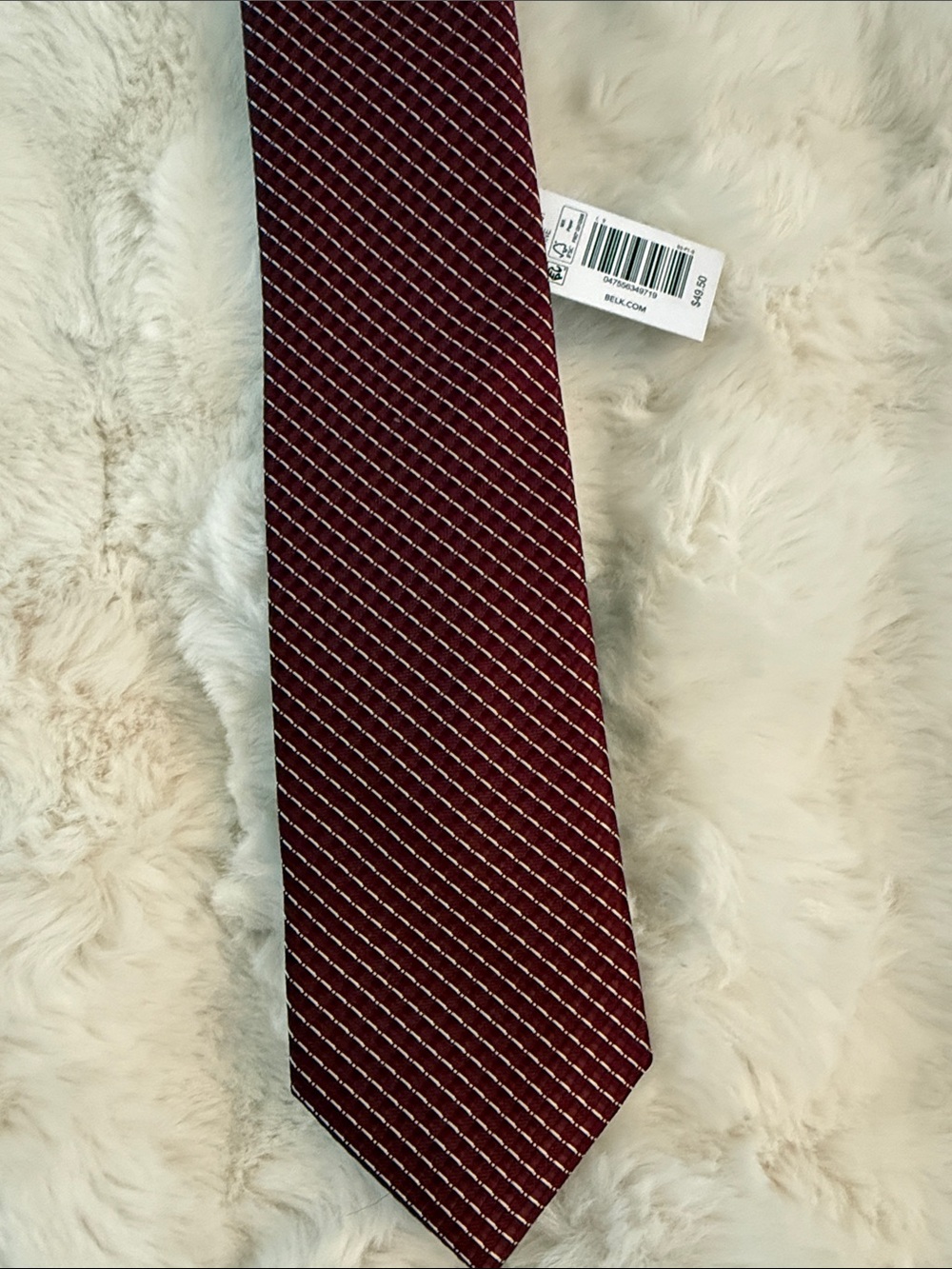 Madison Wine Red Diagonal Stripe Tie